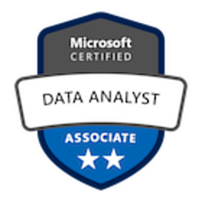 Insignia de Microsoft Certified: Power BI Data Analyst Associate